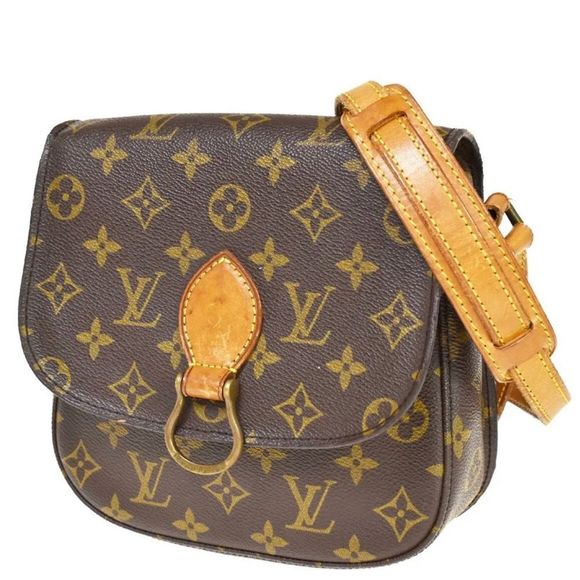 LOUIS VUITTON Saint Cloud MM Shoulder Bag Monogram Leather Brown Germany M51243 - Picture 2 of 13